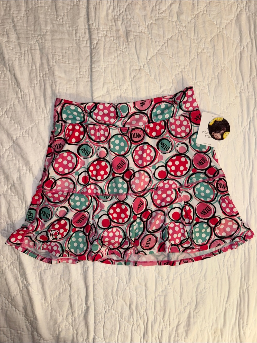 Pickelball Skort in Pink Polka Dot